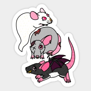 Spooky, Scary Rats Sticker